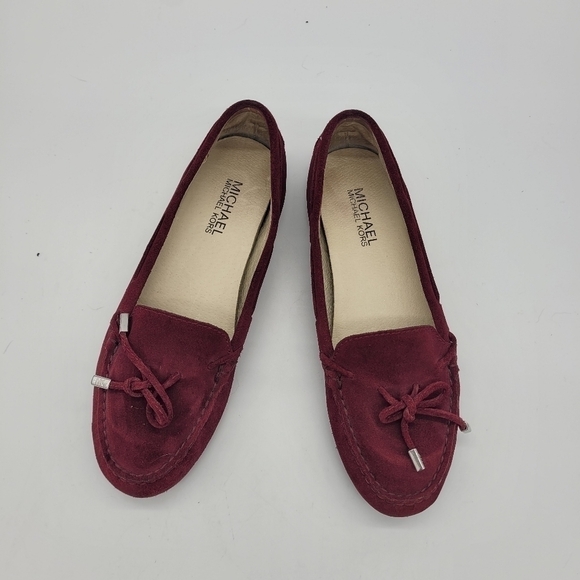 Michael Kors Shoes Women 6.5 Daisy Mocs Suede Maroon - Picture 7 of 15